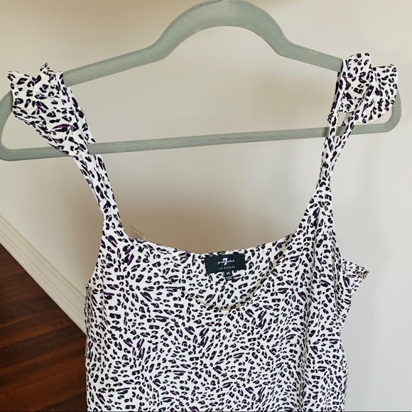 NWOT 7 For All Mankind Ruffle Strap Leopard Tank - Picture 6 of 7